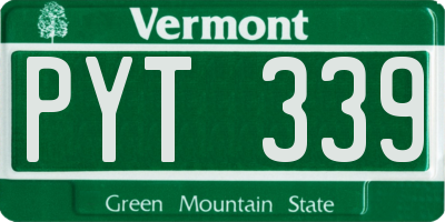 VT license plate PYT339