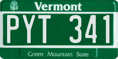 VT license plate PYT341