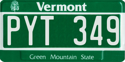 VT license plate PYT349