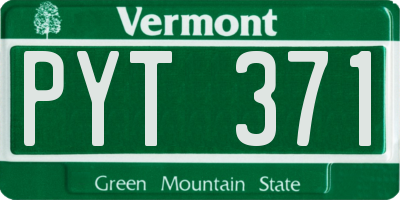 VT license plate PYT371
