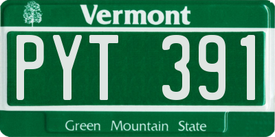 VT license plate PYT391