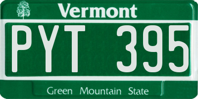 VT license plate PYT395