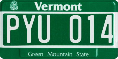 VT license plate PYU014