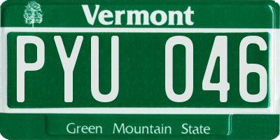 VT license plate PYU046