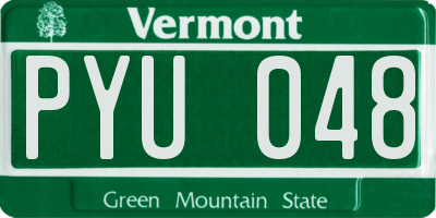VT license plate PYU048