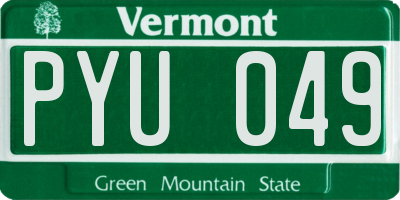 VT license plate PYU049