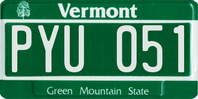 VT license plate PYU051