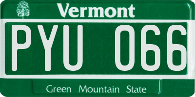 VT license plate PYU066