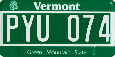 VT license plate PYU074