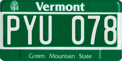 VT license plate PYU078