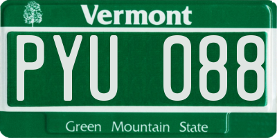 VT license plate PYU088