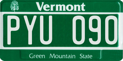 VT license plate PYU090