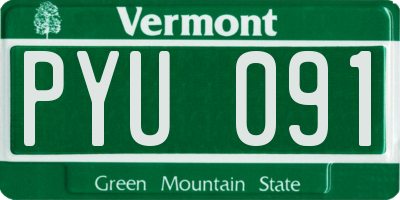 VT license plate PYU091