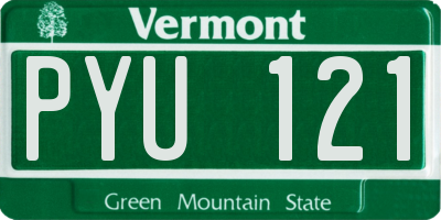 VT license plate PYU121
