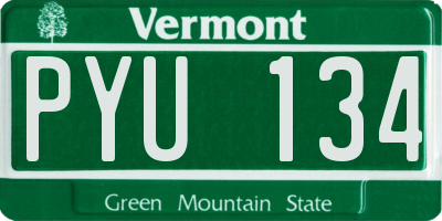 VT license plate PYU134