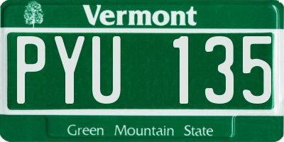 VT license plate PYU135