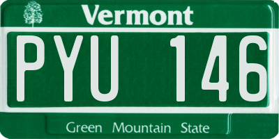 VT license plate PYU146