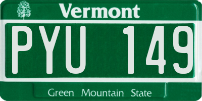 VT license plate PYU149