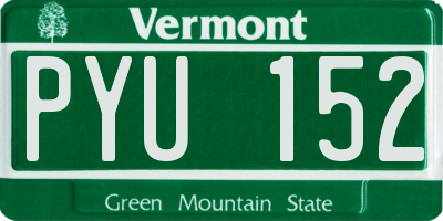 VT license plate PYU152
