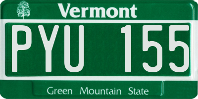 VT license plate PYU155