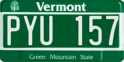 VT license plate PYU157