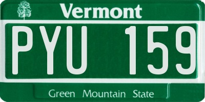 VT license plate PYU159