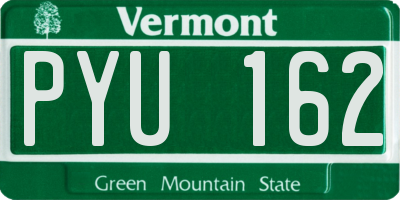 VT license plate PYU162