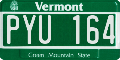 VT license plate PYU164
