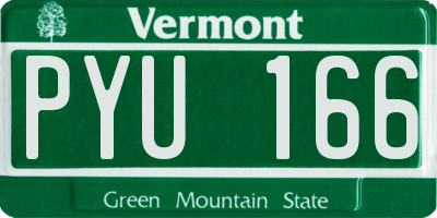 VT license plate PYU166