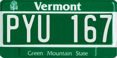 VT license plate PYU167