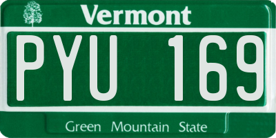 VT license plate PYU169
