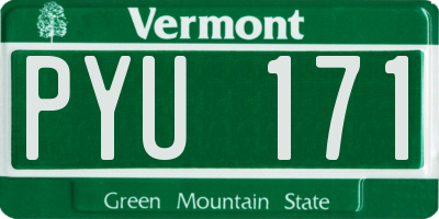 VT license plate PYU171
