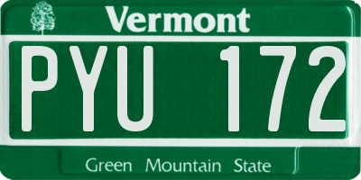 VT license plate PYU172