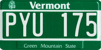 VT license plate PYU175