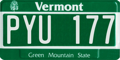 VT license plate PYU177