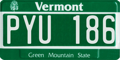 VT license plate PYU186