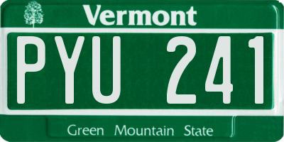 VT license plate PYU241