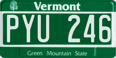 VT license plate PYU246