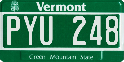 VT license plate PYU248