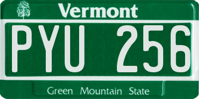 VT license plate PYU256