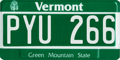 VT license plate PYU266
