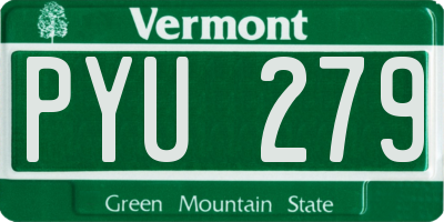VT license plate PYU279