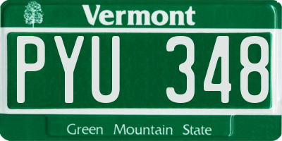 VT license plate PYU348