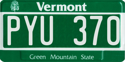 VT license plate PYU370