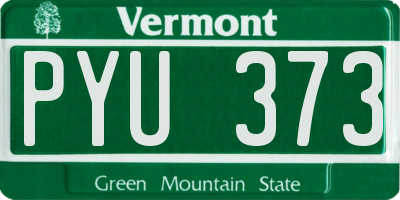 VT license plate PYU373