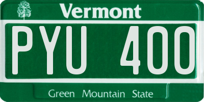 VT license plate PYU400