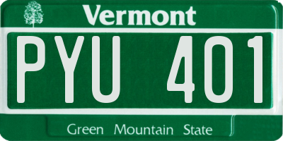 VT license plate PYU401