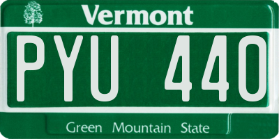 VT license plate PYU440