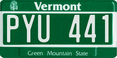 VT license plate PYU441