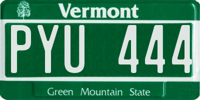VT license plate PYU444